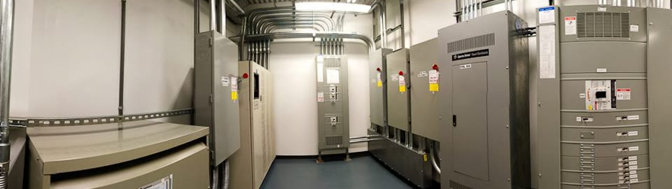 Data center electrical power room with redundant switchgear and conduit